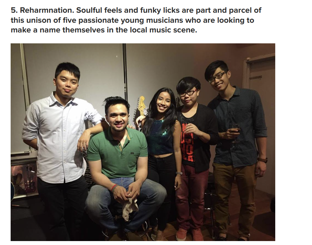 Reharmnation group photograph from the supplied SAYS article clipping