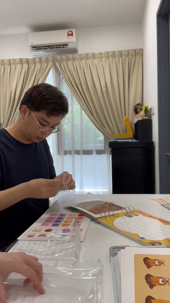 Preparing learning materials behind the scenes.